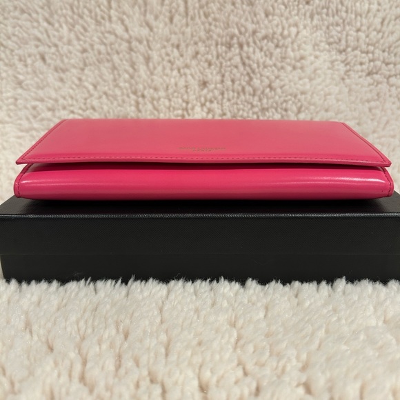 YSL Continental Leather Wallet in Pink - Picture 6 of 11